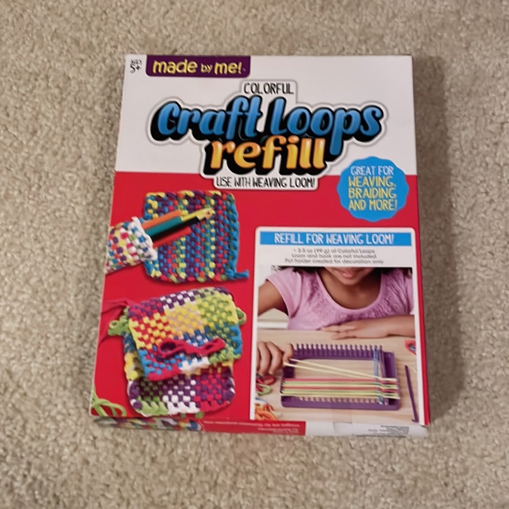 Made by Me! Colorful Craft Loops Refill Use With Weaving Loom!
